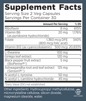 CogniForce supplement facts